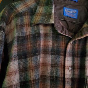 soft Pendleton wool button-down shirt, XL